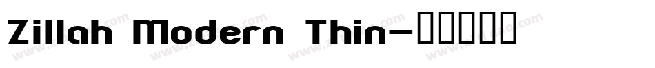 Zillah Modern Thin字体转换